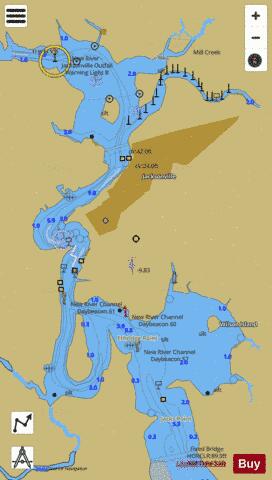 NEW RIVER - JACKSONVILLE INSET Marine Chart - Nautical Charts App