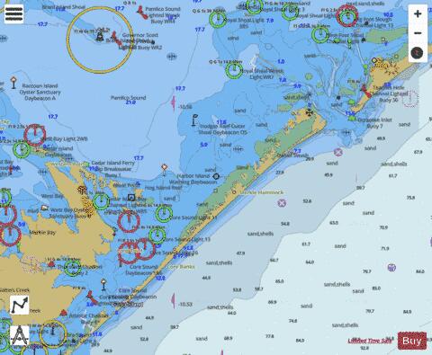 OCRACOKE INLET and PART OF CORE SOUND Marine Chart - Nautical Charts App