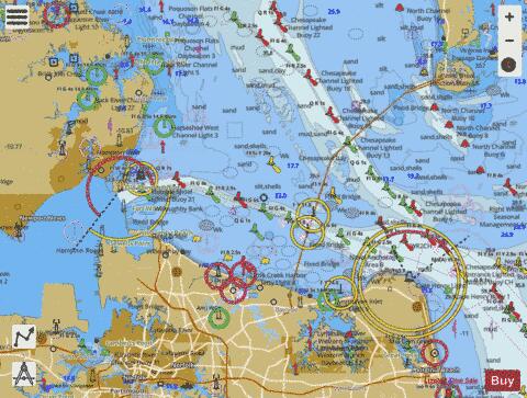 CHESAPEAKE BAY  CAPE CHARLES TO NORFOLK HARBOR Marine Chart - Nautical Charts App