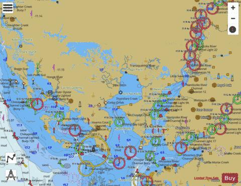 HONGA NANTICOKE WICOMICO RIVERS AND FISHING BAY Marine Chart - Nautical Charts App