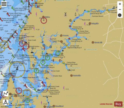 CHESAPEAKE BAY - MARYLAND CHESTER RIVER Marine Chart - Nautical Charts App