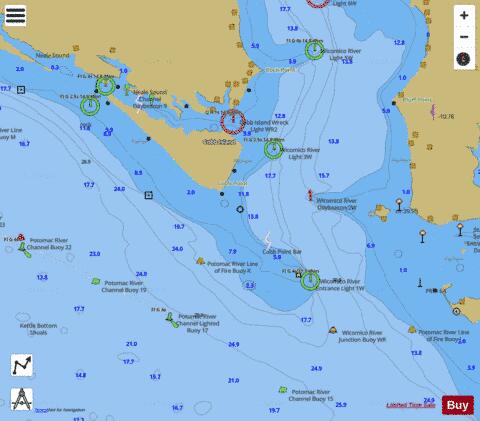 POTOMAC RIVER  COBB ISLAND MD INSET 8 Marine Chart - Nautical Charts App