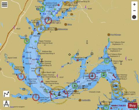 POTOMAC RIVER LOWER CEDAR POINT TO MATTAWOMAN CREEK Marine Chart - Nautical Charts App