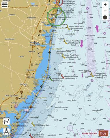 SEA GIRT TO LITTLE EGG INLET Marine Chart - Nautical Charts App