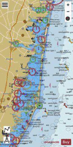 SANDY HOOK TO LITTLE EGG HARBOR NEW JERSEY Marine Chart - Nautical Charts App
