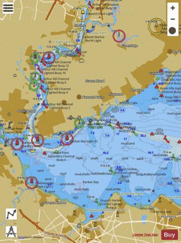 RARITAN BAY AND SOUTHERN PART OF ARTHUR KILL Marine Chart - Nautical Charts App