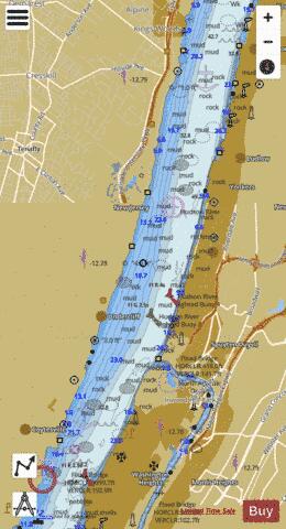 HUDSON RIVER GEO WASHINGTON BRIDGE TO YONKERS NY-NJ Marine Chart - Nautical Charts App