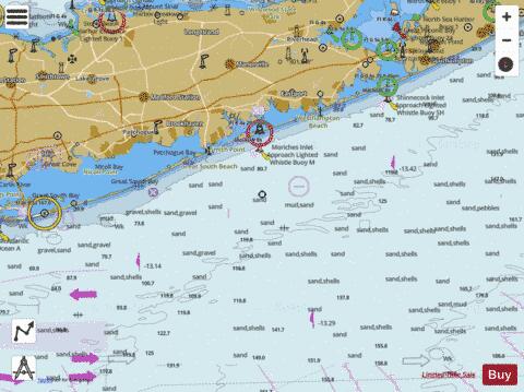 SHINNECOCK LIGHT TO FIRE ISLAND LIGHT Marine Chart - Nautical Charts App