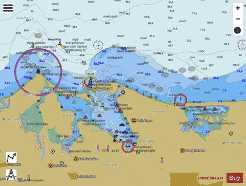 PORT JEFFERSON AND MOUNT SINAI HARBORS-NEW YORK Marine Chart - Nautical Charts App