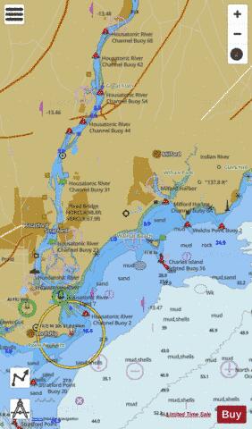 N SHR LONG I SND-HOUSATONIC R AND MILFORD HBR Marine Chart - Nautical Charts App