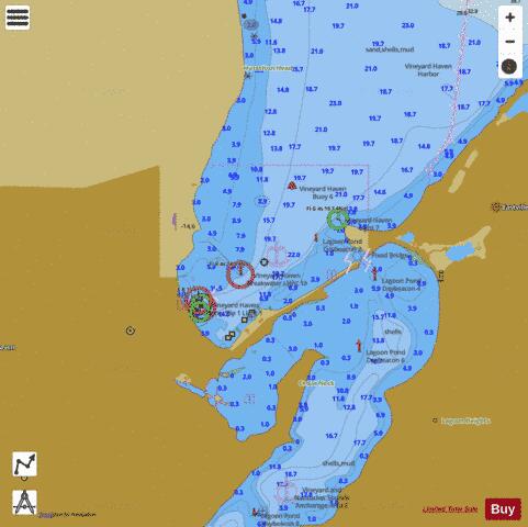 2007 Nautical Chart MARTHA'S VINEVARD Massachusetts Eastern Part
