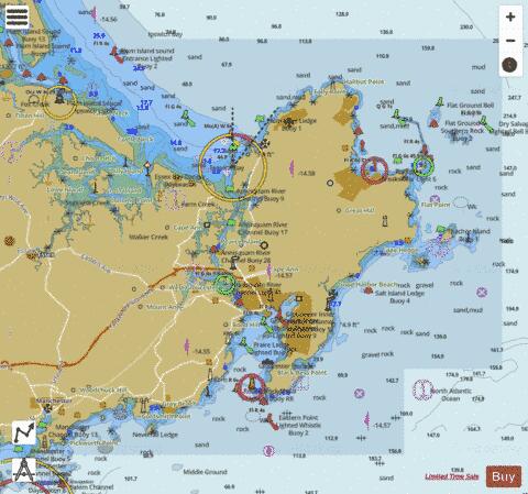 IPSWICH BAY TO GLOUCESTER HARBOR  MA Marine Chart - Nautical Charts App
