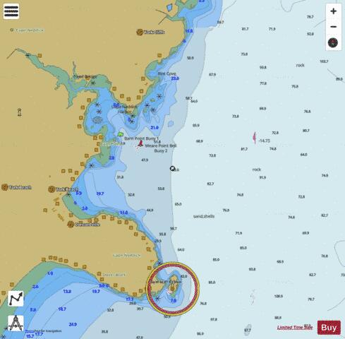 CONTINUATION TO CAPE NEDDICK HARBOR Marine Chart - Nautical Charts App