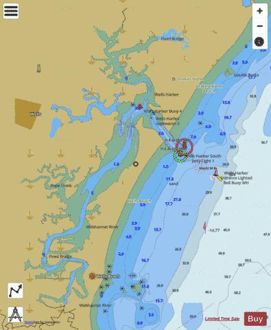WELLS HARBOR INSET Marine Chart - Nautical Charts App