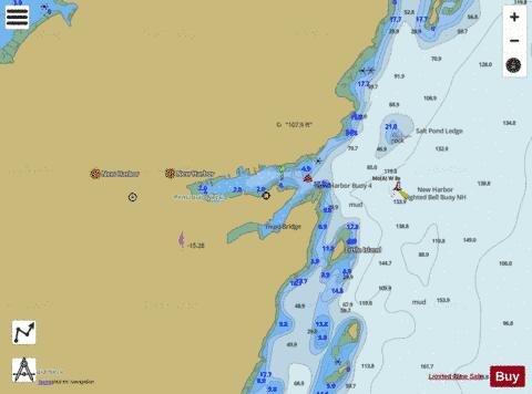 NEW HARBOR INSET ME Marine Chart - Nautical Charts App