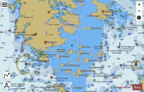DEER ISLAND THOROFARE AND CASCO PASSAGE Marine Chart - Nautical Charts App