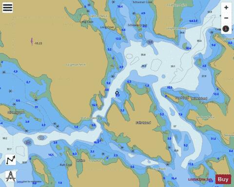 FALLS ISLAND Marine Chart - Nautical Charts App