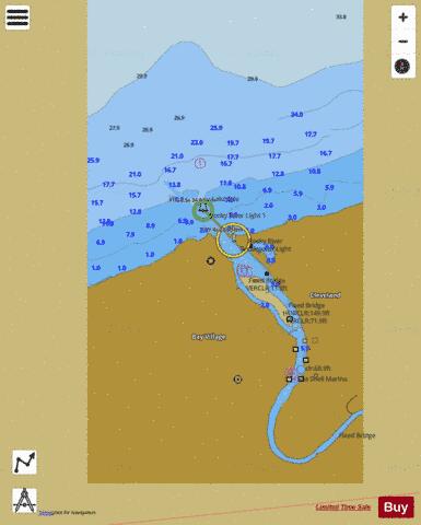 ROCKY RIVER OHIO INSET Marine Chart - Nautical Charts App