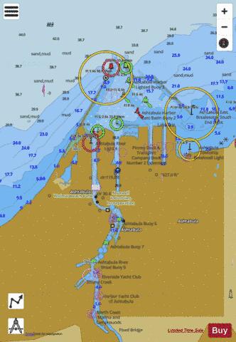 ASHTABULA HARBOR OHIO Marine Chart - Nautical Charts App