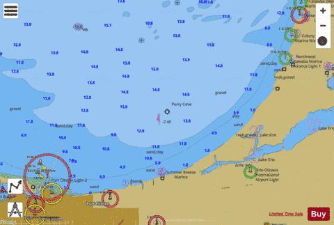 SOUTH SHORE LAKE ERIE PORT CLINTON TO SANDUSKY 2 Marine Chart - Nautical Charts App