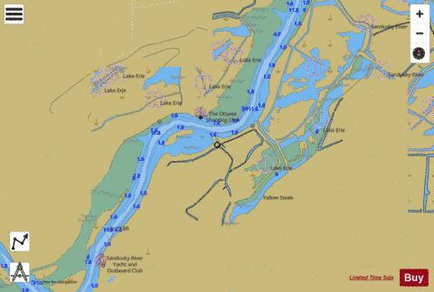 SOUTH SHORE OF LAKE ERIE SANDUSKY RIVER 21 Marine Chart - Nautical Charts App