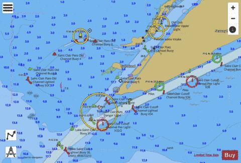 ST CLAIR RIVER PAGE 38 Marine Chart - Nautical Charts App