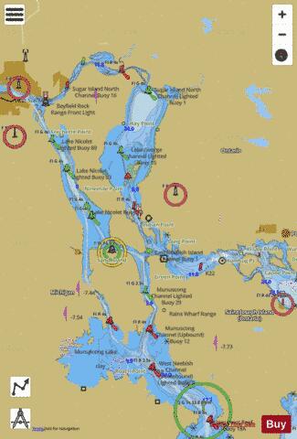 ST MARYS RIVER MUNUSCONG LAKE TO SAULT STE MARIE  Marine Chart - Nautical Charts App