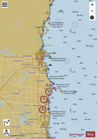 PORT WASHINGTON TO WAUKEGAN Marine Chart - Nautical Charts App