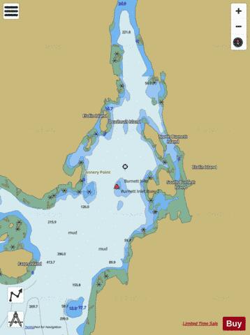BURNETT INLET  ETOLIN ISLAND Marine Chart - Nautical Charts App
