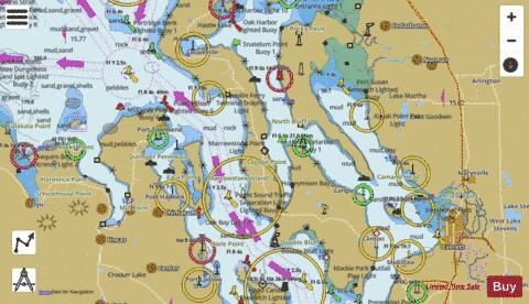 BELLINGHAM TO EVERETT INC SAN JUAN ISLANDS ADMIRALTY INLET Marine Chart - Nautical Charts App