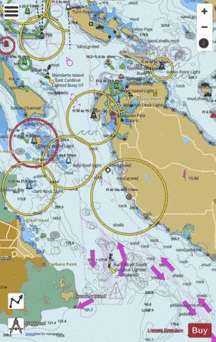 HARO STRAIT MIDDLE BANK TO STUART ISLAND Marine Chart - Nautical Charts App
