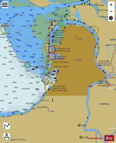 EVERETT HARBOR Marine Chart - Nautical Charts App