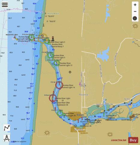 SIUSLAW RIVER Marine Chart - Nautical Charts App