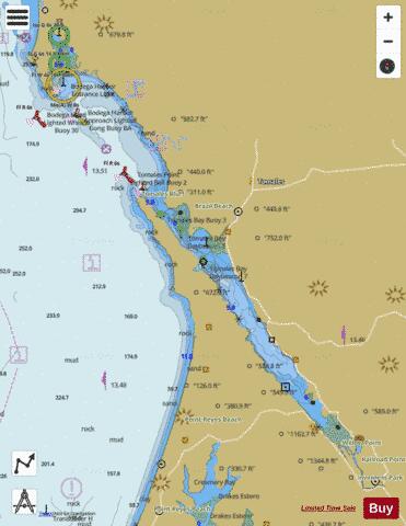 BODEGA AND TOMALES BAYS Marine Chart - Nautical Charts App