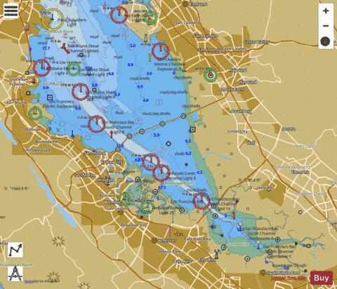 SAN FRANCISCO BAY SOUTHERN PART Marine Chart - Nautical Charts App