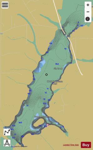 Lake Frank Jackson depth contour Map - i-Boating App