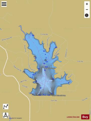 Lake Poinsett depth contour Map - i-Boating App