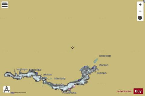 Apache Reservoir depth contour Map - i-Boating App