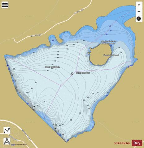 Perris Reservoir depth contour Map - i-Boating App