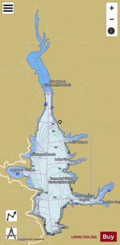 Lake Piru depth contour Map - i-Boating App