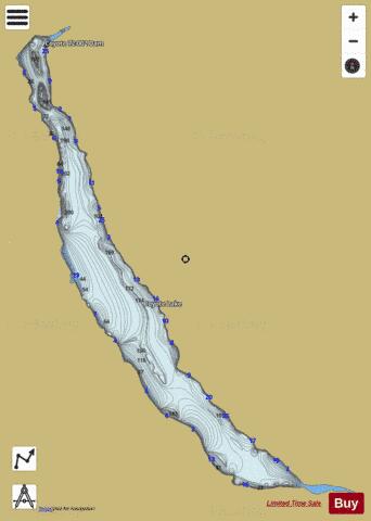 Coyote Lake depth contour Map - i-Boating App