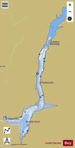 El Capitan Reservoir depth contour Map - i-Boating App