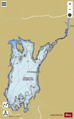 H V Eastman Lake depth contour Map - i-Boating App