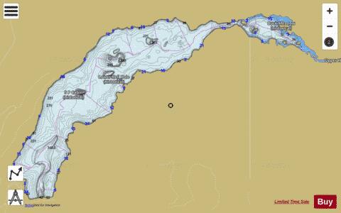 Hell Hole Lake depth contour Map - i-Boating App