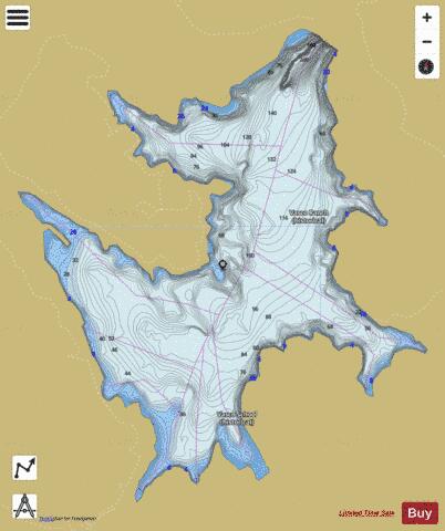 Los Vaqueros Reservoir depth contour Map - i-Boating App