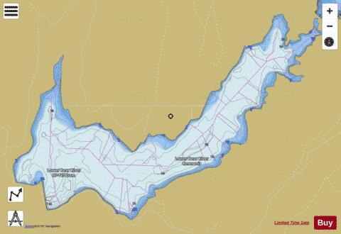 Lower Bear River Reservoir depth contour Map - i-Boating App