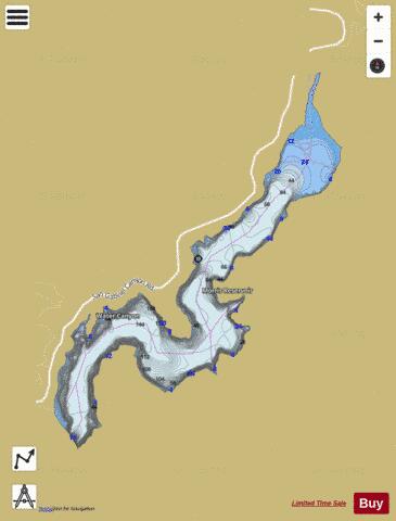 Morris Reservoir depth contour Map - i-Boating App