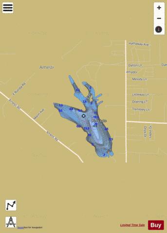 Pinto Lake depth contour Map - i-Boating App