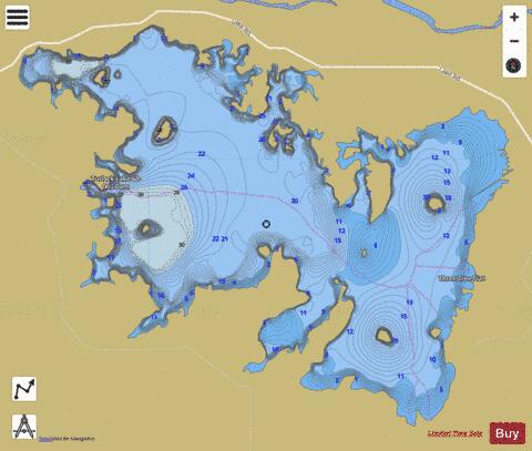 Turlock Lake depth contour Map - i-Boating App