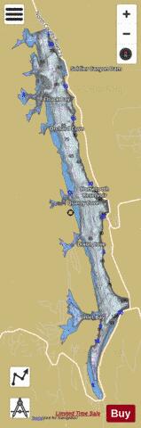 Horsetooth Reservoir depth contour Map - i-Boating App